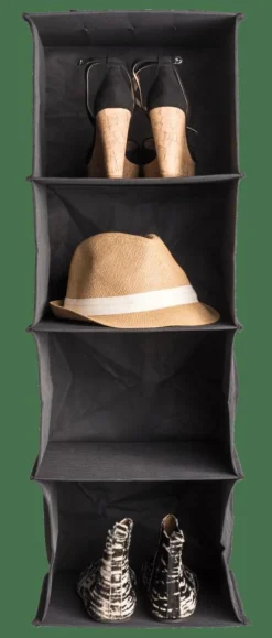 RANGO Système De Rangement 4 Compartiments Gris Foncé