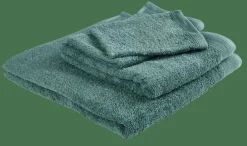 RECYCLE Gants De Toilette Set De 2 Aqua