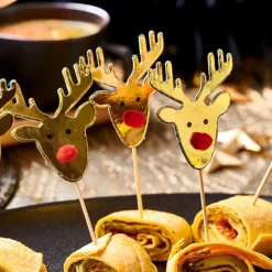 REINDEER Piques Apéritif Set De 10 Doré