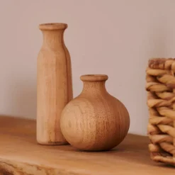 RUBBERWOOD Vase Déco Naturel