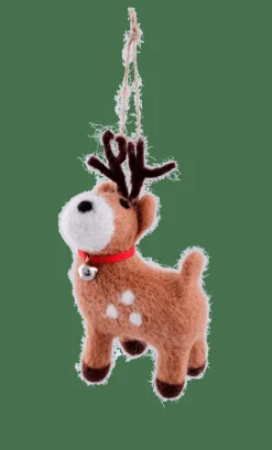 RUDOLPH Décoration à Suspendre Brun