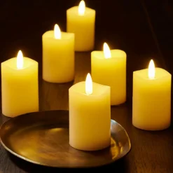 RUSTIC Bougies LED Set De 6 Ivoire