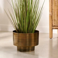 SATURN Pot De Fleurs Bronze