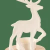 SCANDY DEER Porte-bougie Chauffe-plat Blanc, Naturel