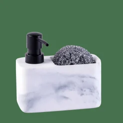 SHADOW Distributeur Savon Avec éponge Noir, Blanc