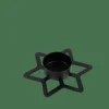 STAR Support Bougie Chauffe-plat Noir