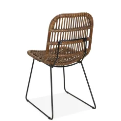 TOBA Chaise De Salle à Manger Noir, Brun