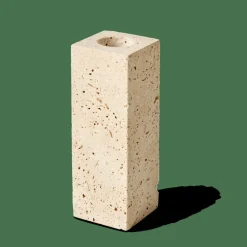 TRAVERTIN Bougeoir Naturel