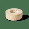 TRAVERTIN Support Bougie Chauffe-plat Naturel