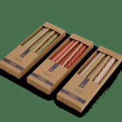 TRIO Set De 3 Bougies Vert