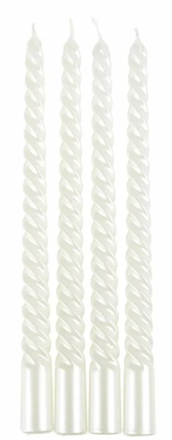 TWIST Bougies Torsadées Set De 4 Vert