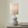 WHITESTONE Lampe De Table Avec Abat-jour E27 Blanc Cassé