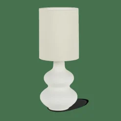 WHITESTONE Lampe De Table Avec Abat-jour E27 Blanc Cassé