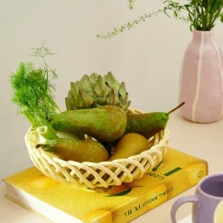 WOVY Plat à Fruits Jaune Clair