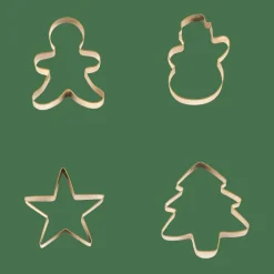 X-MAS GOLD Emporte-pièces Set De 4 Doré